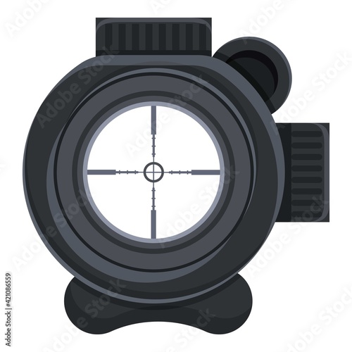 Sniper scope icon. Cartoon of Sniper scope vector icon for web design isolated on white background
