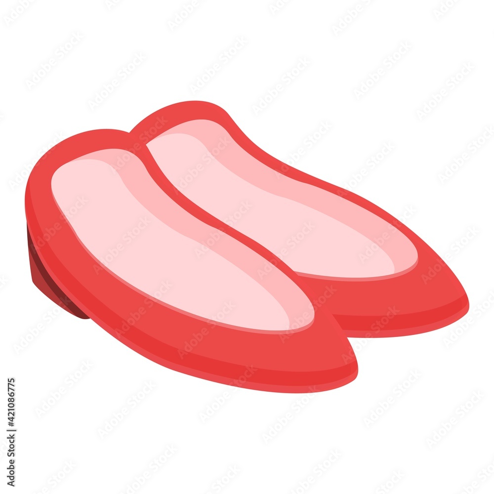 Donate red shoes icon. Cartoon of Donate red shoes vector icon for web design isolated on white background Donate red shoes icon. Cartoon of Donate red shoes vector icon for web design isolated on white background