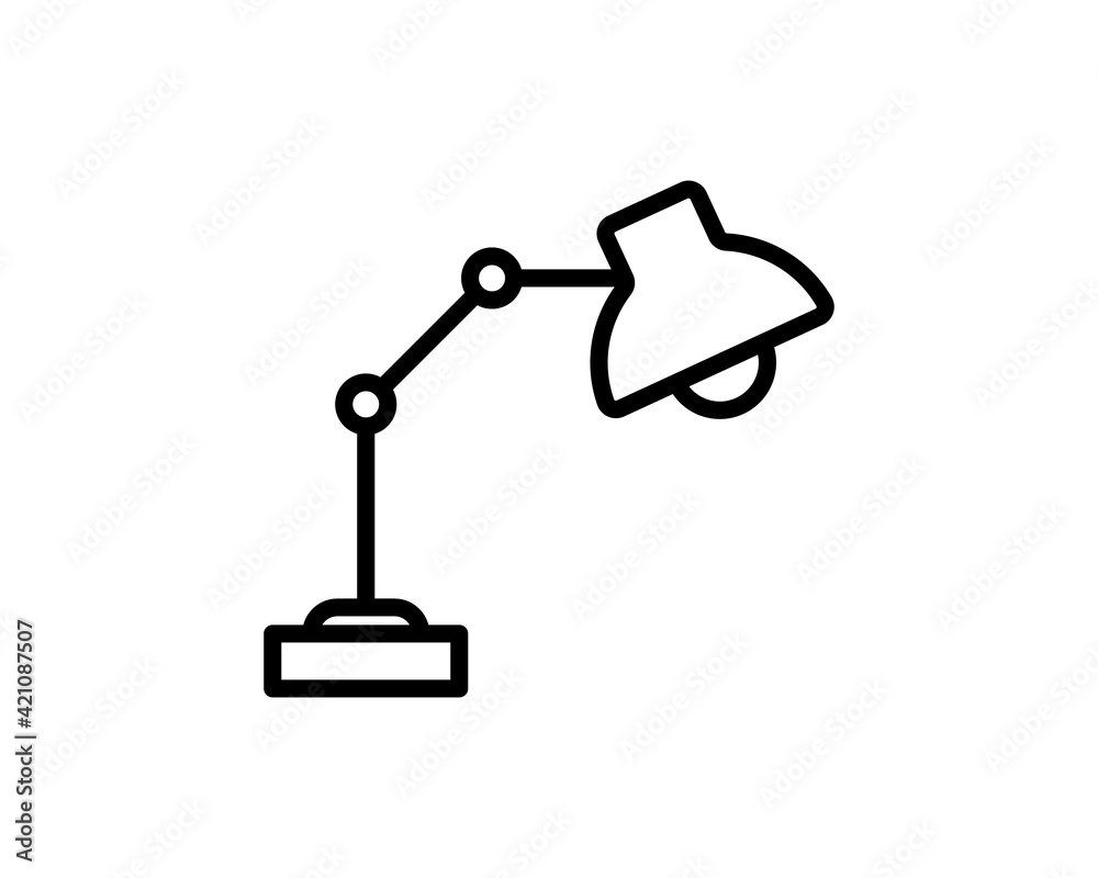 Reading-lamp. Flat web icon or sign isolated on white background. Collection modern trend concept design style vector illustration symbol. Reading-lamp. Flat web icon or sign isolated on white background. Collection modern trend concept design style vector illustration symbol.