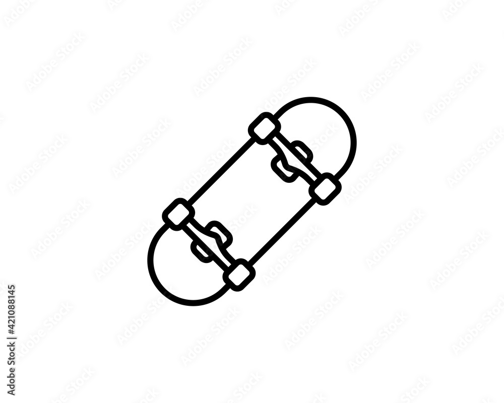 Skateboard icon. Skateboard symbol. Flat design. Stock - Vector illustration. Skateboard icon. Skateboard symbol. Flat design. Stock - Vector illustration.