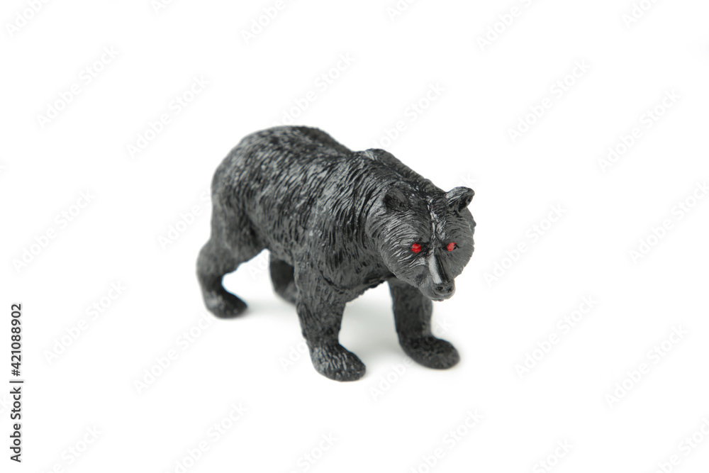 Fototapeta premium Toy bear isolated against on a white background.