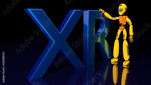 Extended reality XR robot