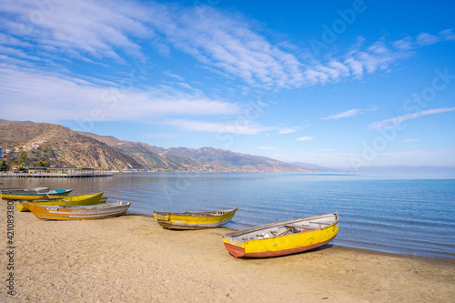 Fishing boats at Pogradec, Lake Ohrid