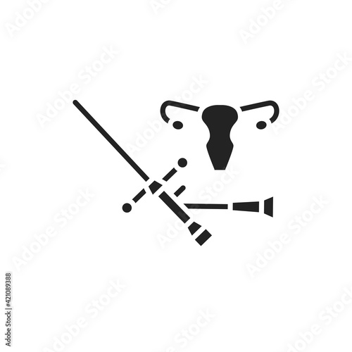 Cystoscopy line icon. Outline pictogram for web page.