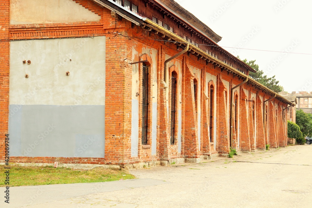 Old brick building, industrial use Old brick building, industrial use