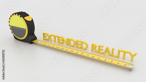 Extended reality XR measuring tape
