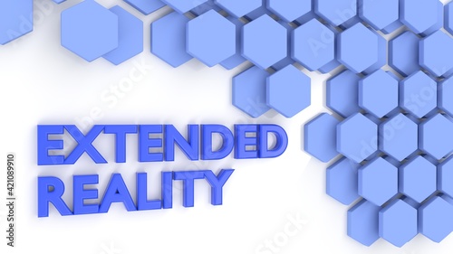 Extended reality XR hexagon wall