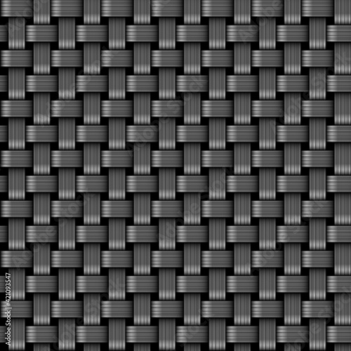 geflochtener, gewebter Korb - nahtloser Hintergrund, Tapete