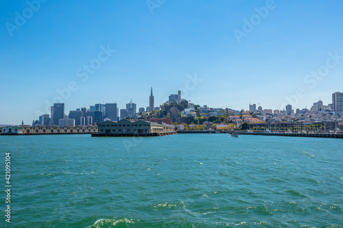 San Francisco, California, United States - August 14, 2016: Alcatraz boat tour to Alcatraz island in San Francisco pier 33, California in the United States.