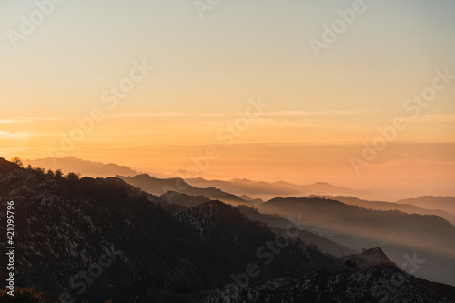 mountains landscape at sunset