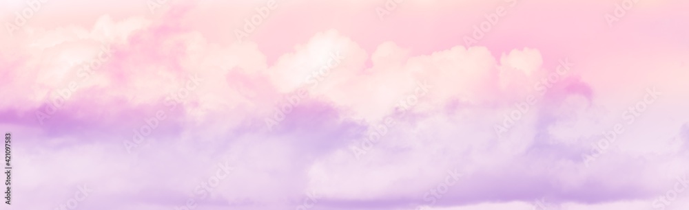 Panorama of twilight sky with effect of light pastel pink colors. Colorful sunset of soft clouds. Panorama of twilight sky with effect of light pastel pink colors. Colorful sunset of soft clouds.