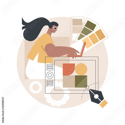Graphic design abstract concept vector illustration.