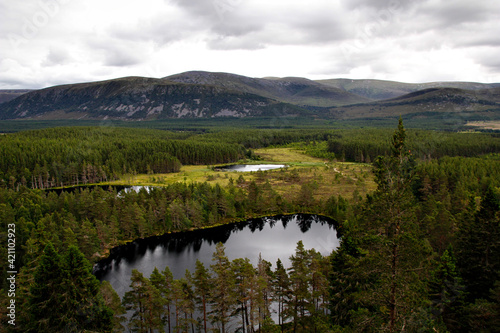 Scenic view of the Uath Lochans lakes, Cairngorms National Park, Scotland, United Kingdom