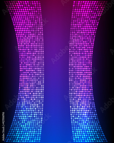 Business templates for multipurpose presentation. Easy editable vector EPS 10 layout. Horizon design brochure A4 format advertising, Northern Lights neon effect on purple background event party flyer