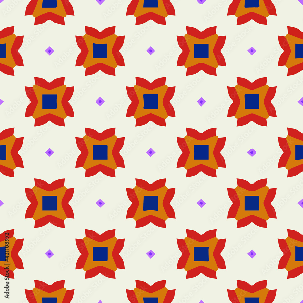 Fototapeta premium Geometric vector pattern with triangular elements. Seamless abstract ornament for wallpapers and backgrounds.