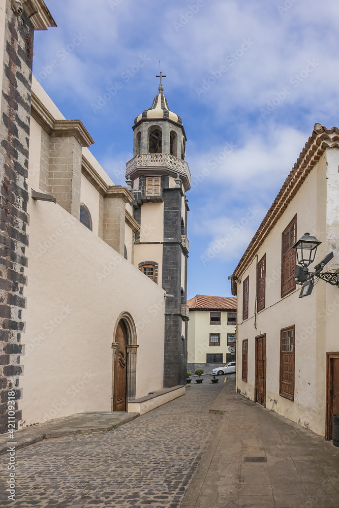 Church of La Concepcion (Parroquia Matriz de Nuestra Senora de la Concepcion, 1788) - best example of Baroque in Canary Islands. La Orotava, Tenerife, Canary Islands, Spain.