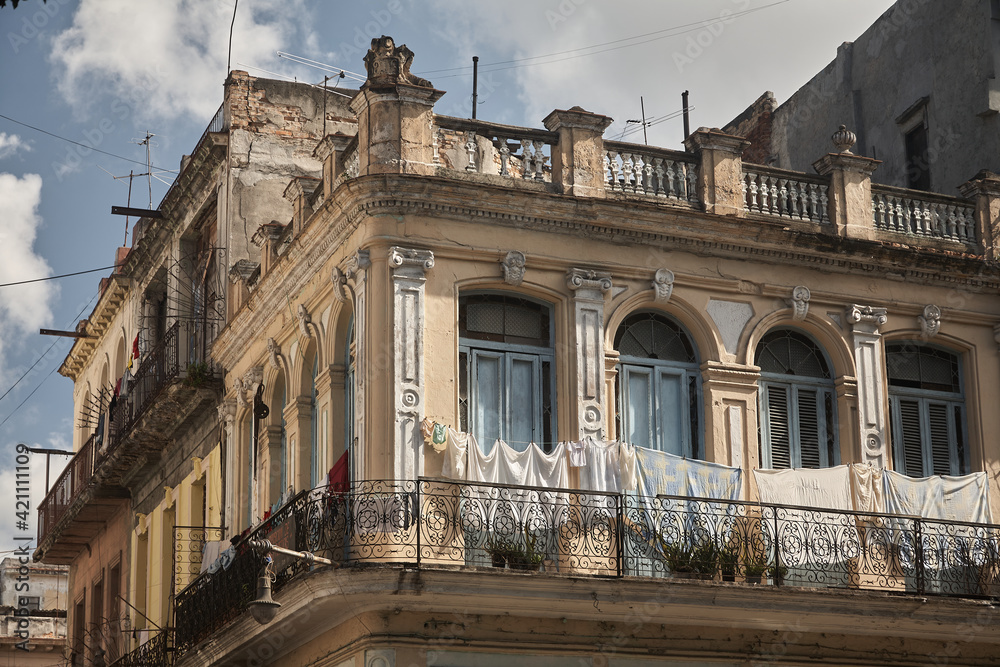 House detail in Havana. Cuba.