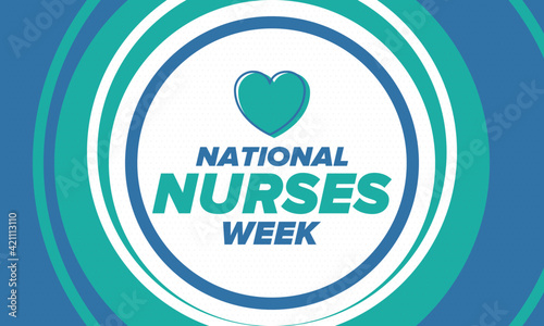 National Nurses Week. Thank you nurses. Medical and health care concept. Fighters against viruses and diseases. In honour of the doctors. Celebrated annual in United States. Vector illustration poster