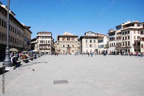 Piazza Santa Croce nel centro storico di Firenze.