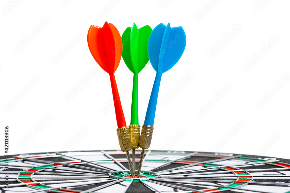 Dart arrows on white background Dart arrows on white background