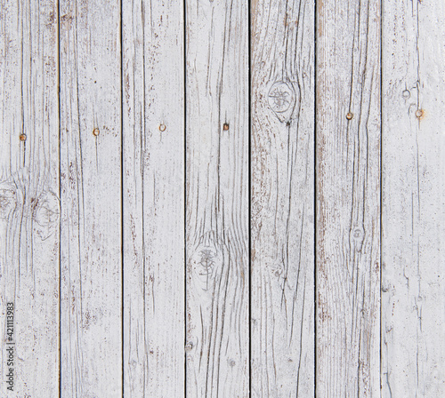 Old white wood planks background texture