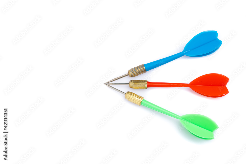 Dart arrows on white background Dart arrows on white background