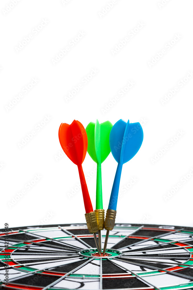 Dart arrows on white background Dart arrows on white background