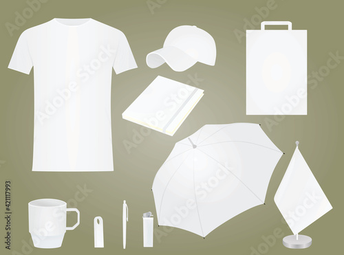 Promotional business item set. vector illustration