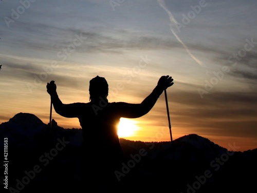 Sonnenuntergang an Blankenstein, Rißerkogl und Setzberg