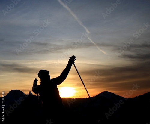 Sonnenuntergang an Blankenstein, Rißerkogl und Setzberg