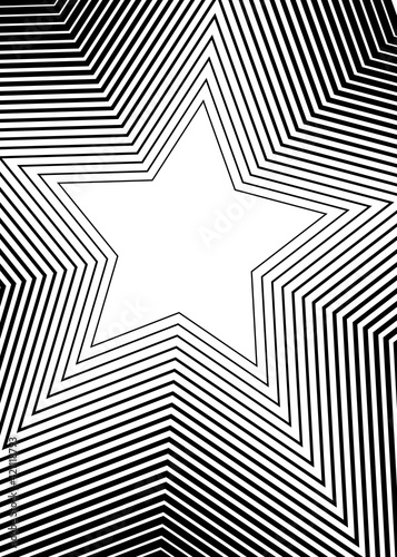 Design elements symbol Editable icon - silhouette star  isolated on white background. Lines different thicknesses from thin to thick outline style Vector illustration eps 10 created using Blend Tool