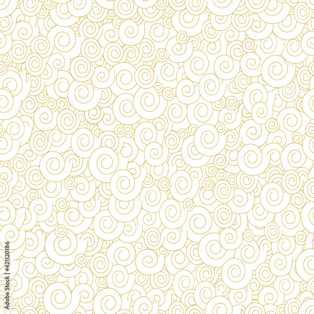 Abstract white-gold color seamless background in chinese style.