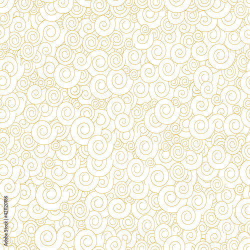 Abstract white-gold color seamless background in chinese style.