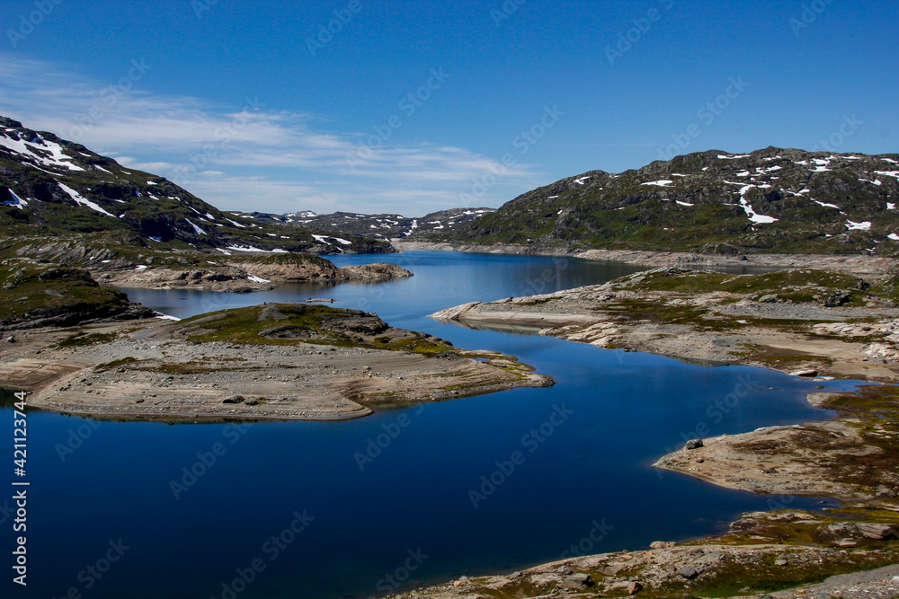 Lake at Haukelifjell, Hardangervidda, Norway