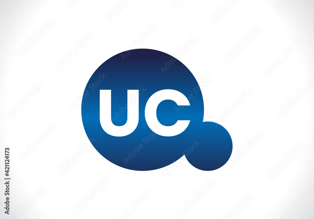 U C Letter Logo Design. Creative U C Letters icon vector.