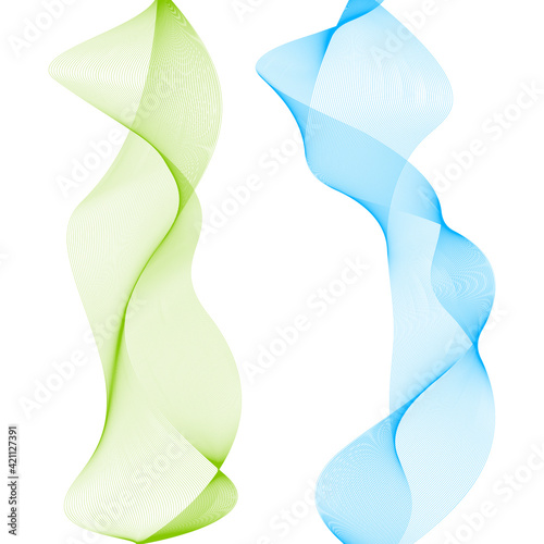 Design elements. Wave of many gray lines. Abstract wavy stripes on white background isolated. Creative line art. Vector illustration EPS 10. Colourful shiny waves with lines created using Blend Tool.