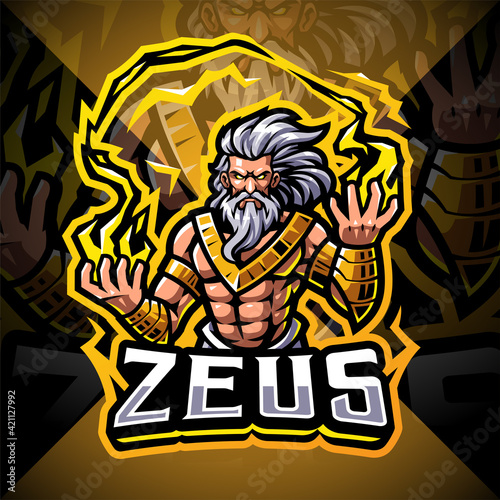 Zeus esport mascot logo design