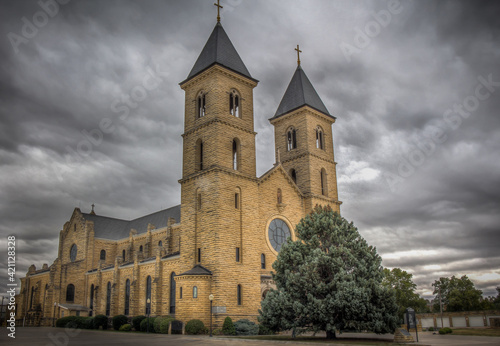 St. Fidelis Basilica also known as the Cathedral of the Plains in Victoria, KS. The church was built between 1908 and 1911. photo