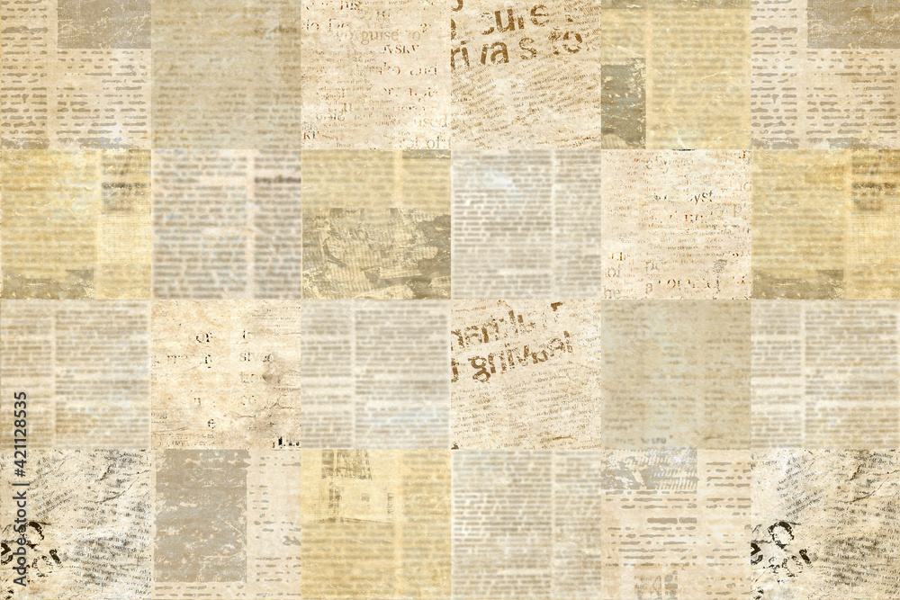 Newspaper paper grunge vintage old aged texture background