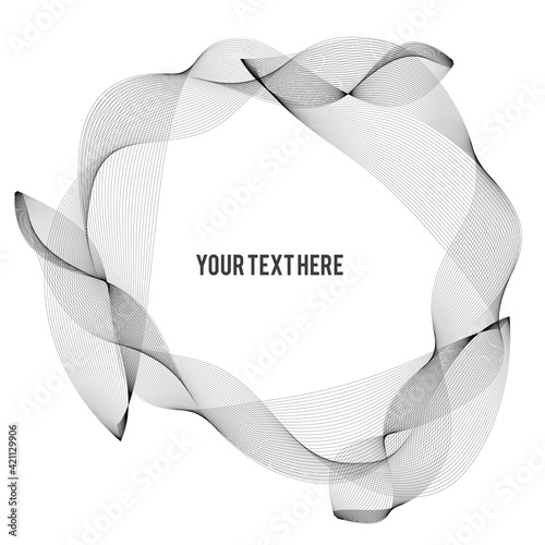Design elements. Wave of many gray lines. Abstract wavy stripes on white background isolated. Creative line art. Vector illustration EPS 10. Colourful shiny waves with lines created using Blend Tool.