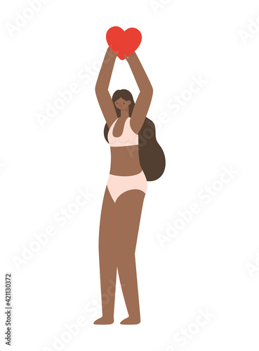 attractive afro woman