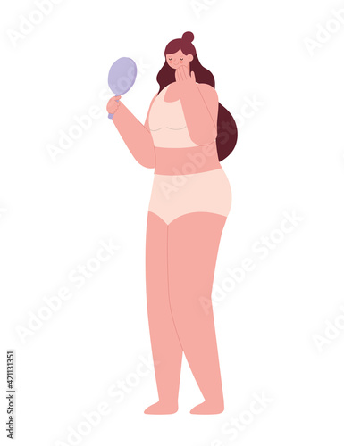 attractive woman isolated