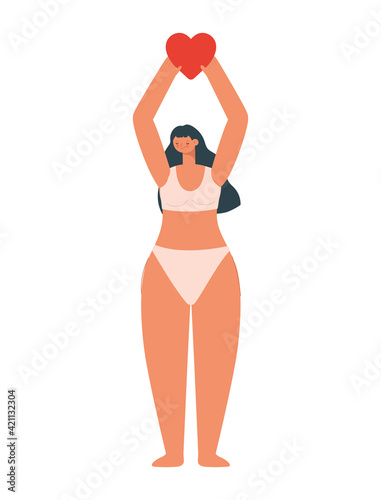 adult woman isolated