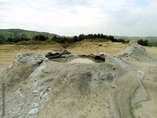 Mud volcanoes in Romania  geological reserve 