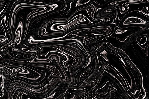 Black and white abstract liquid marble background vector