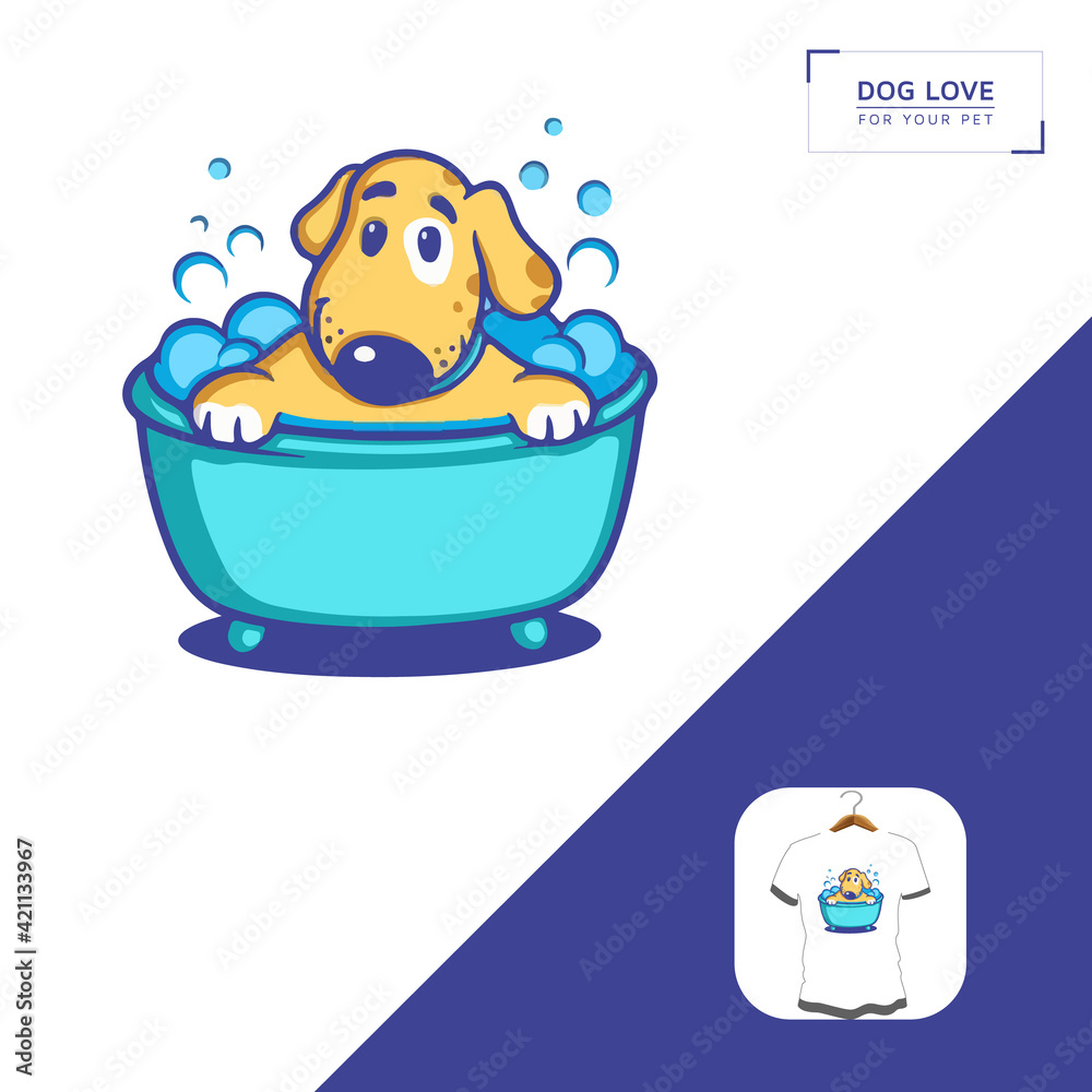 Dog grooming company. Dog bath, dog t shirt design your own Dog grooming company. Dog bath, dog t shirt design your own