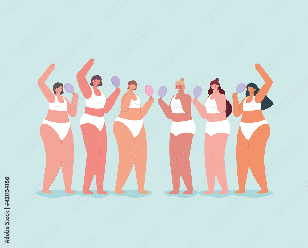 Fototapeta premium beautiful women group