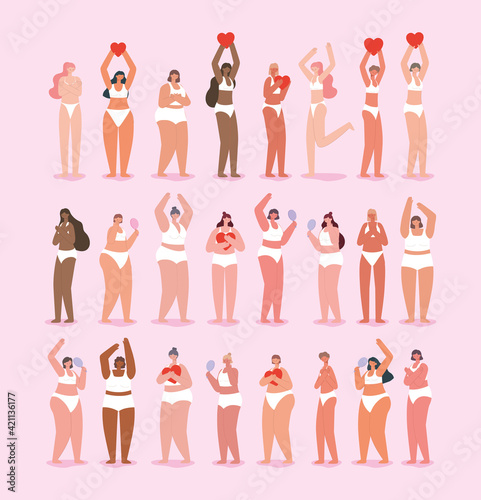 cute women group