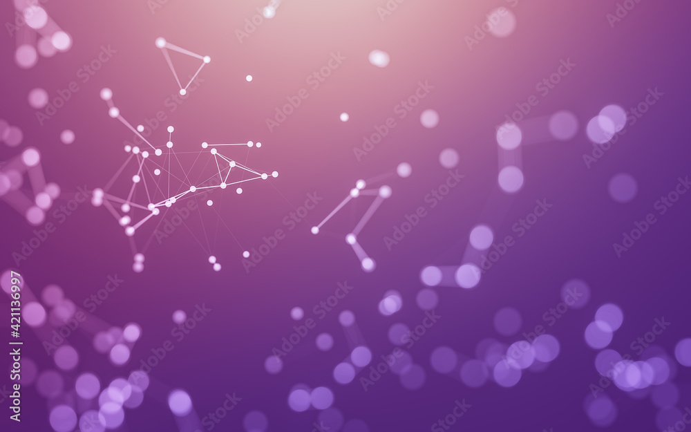Abstract background. Molecules technology with polygonal shapes, connecting dots and lines. Connection structure. Big data visualization. Abstract background. Molecules technology with polygonal shapes, connecting dots and lines. Connection structure. Big data visualization.