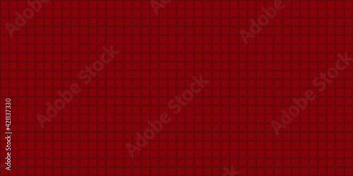 Red squares background. Mosaic tiles pattern. Seamless vector illustration.